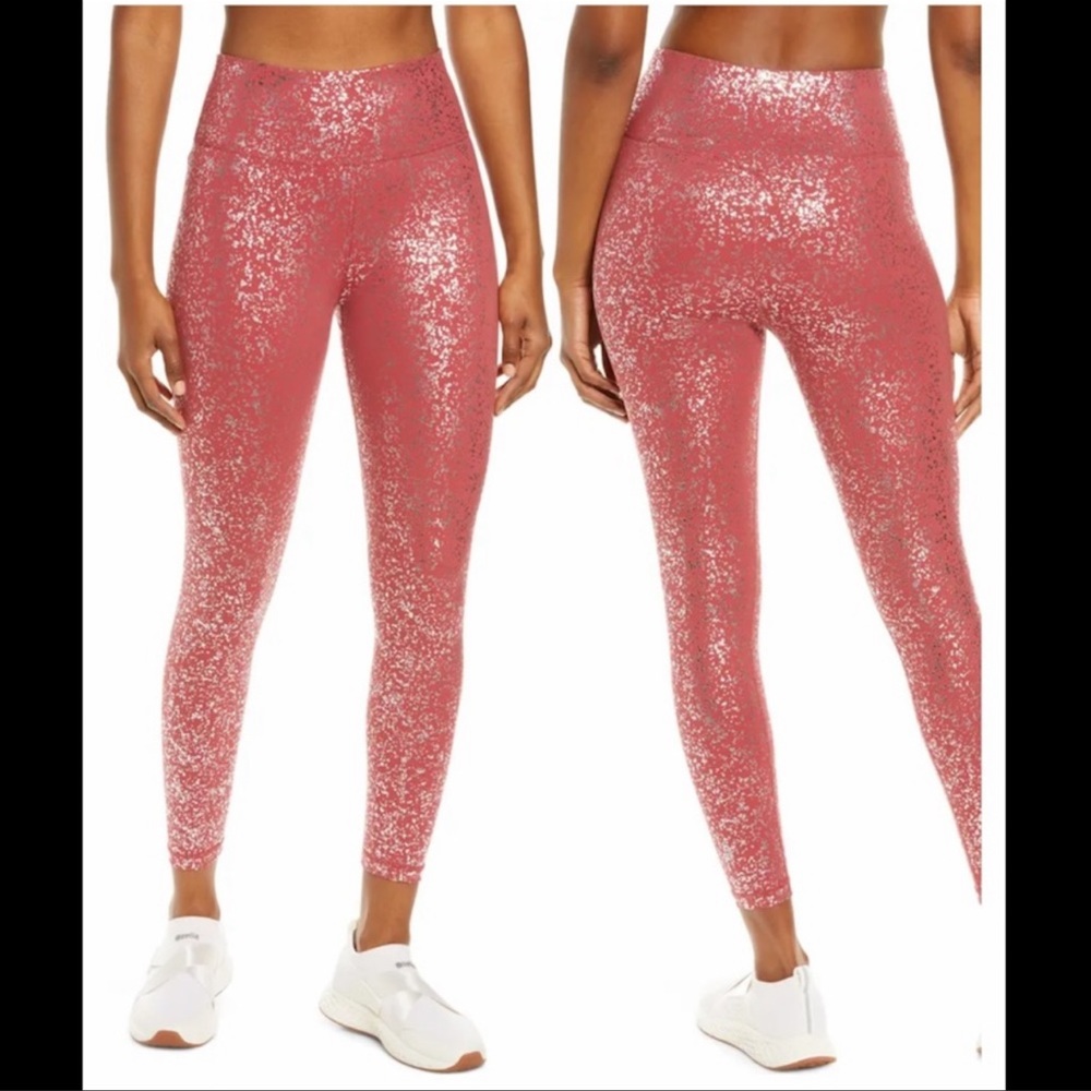 BNWT Sweaty Betty Pink Sparkle leggings